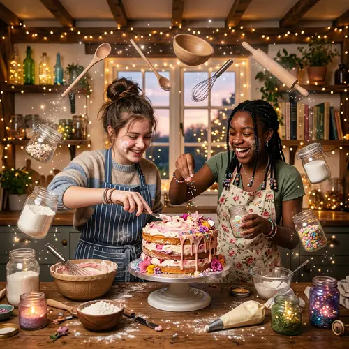 Magical Cake Baking with Teen Girls