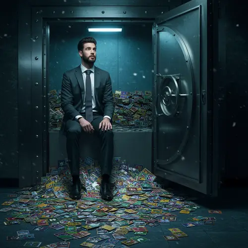 Classic Style Man with Pokémon Cards