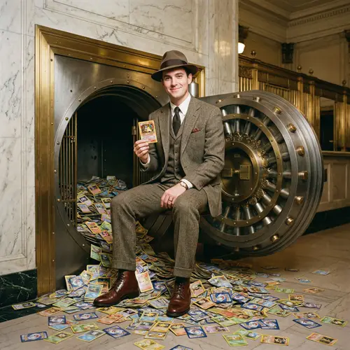 Classic Style Man with Pokémon Cards