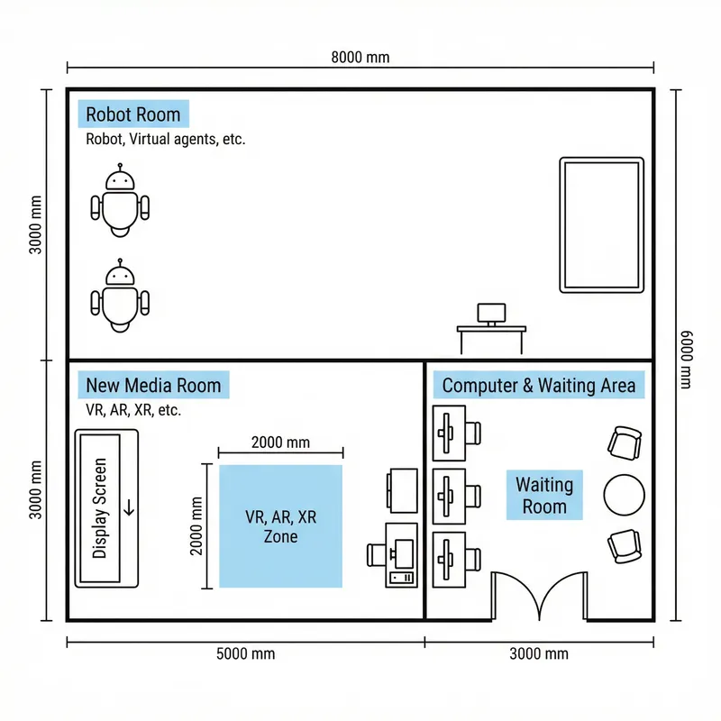 Minimal 2D Architectural Floor Plan Design