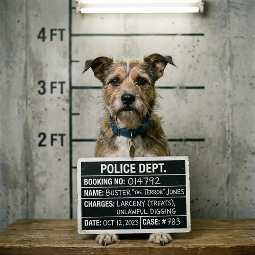 Adorable Dog Mug Shot - Capture the Moment
