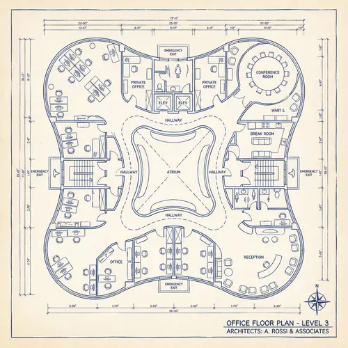 Intricate Office Floor Plan Design Ideas
