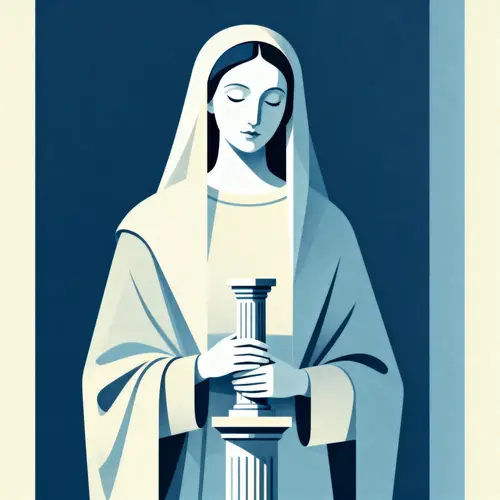 Minimalist Virgin del Pilar Vector Illustration