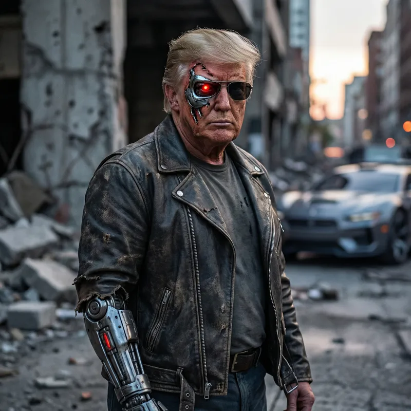 Donald Trump as The Terminator - Hyper Realistic Art
