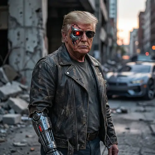 Donald Trump as The Terminator - Hyper Realistic Art