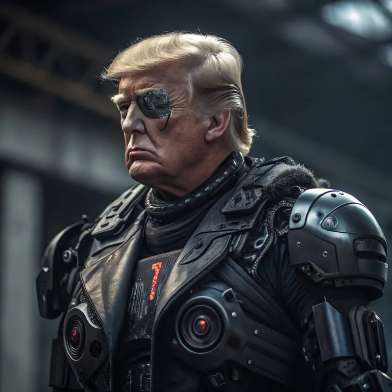 Donald Trump as The Terminator - Hyper Realistic Art