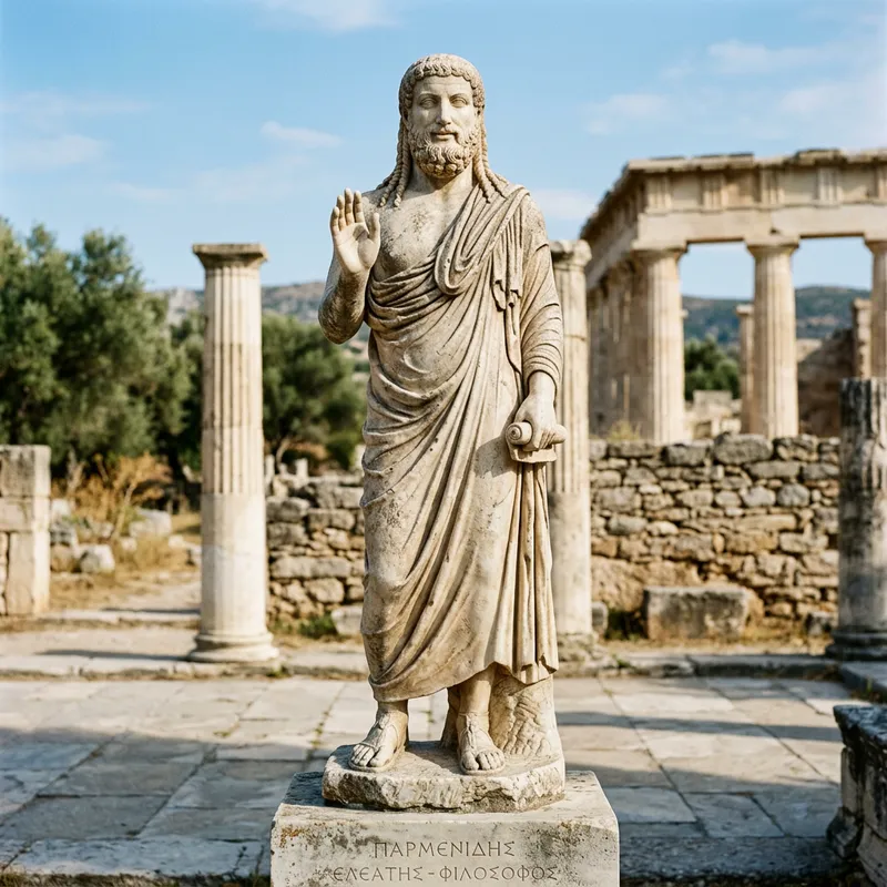 Aristotle Statue Smiling Realistic Pose in Ancient Greek Toga Aristotle Statue Smiling Realistic Pose in Ancient Greek Toga