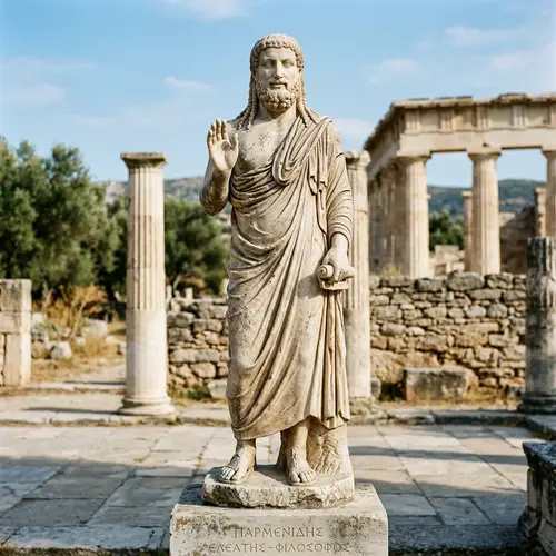 Historical Philosopher Statue in Ancient Greek Toga
