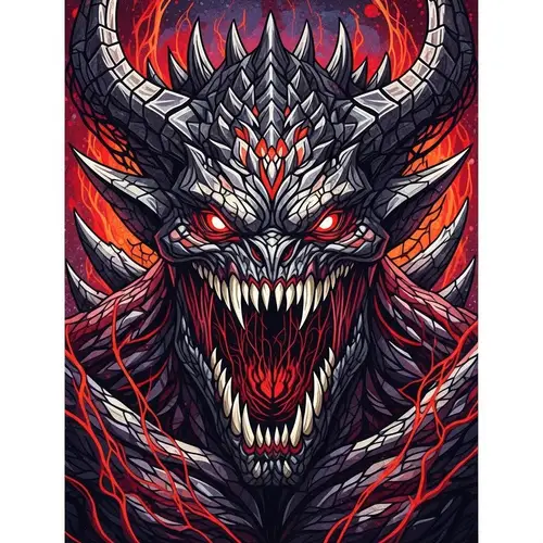 Demon World Devourer Mosaic Art