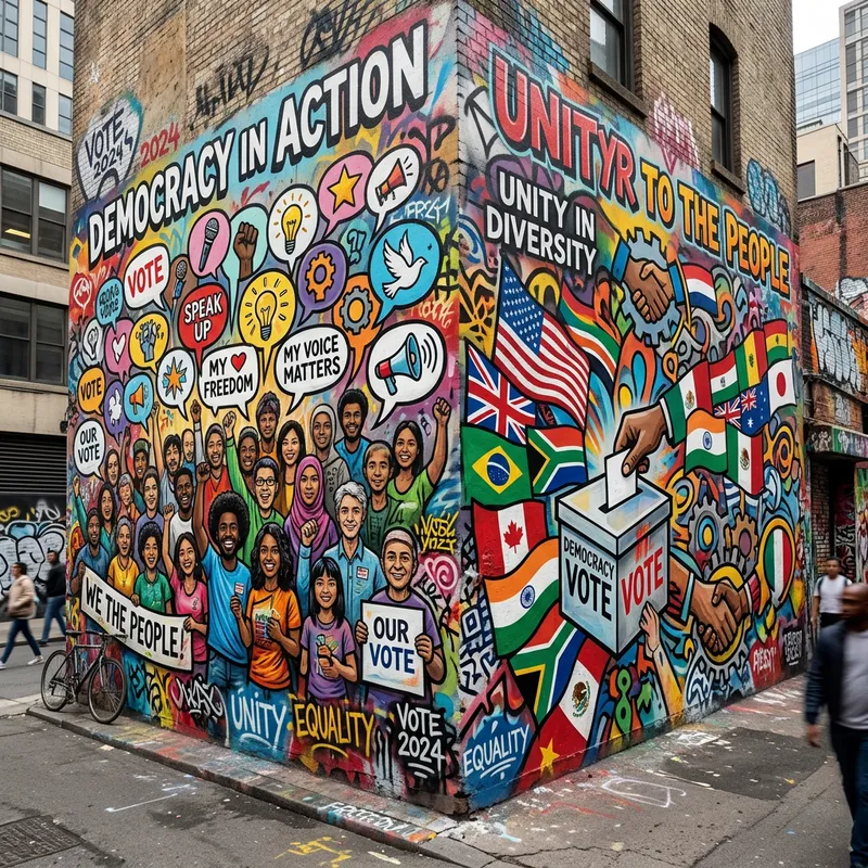 Election Voices: Street Art Unity and Diversity