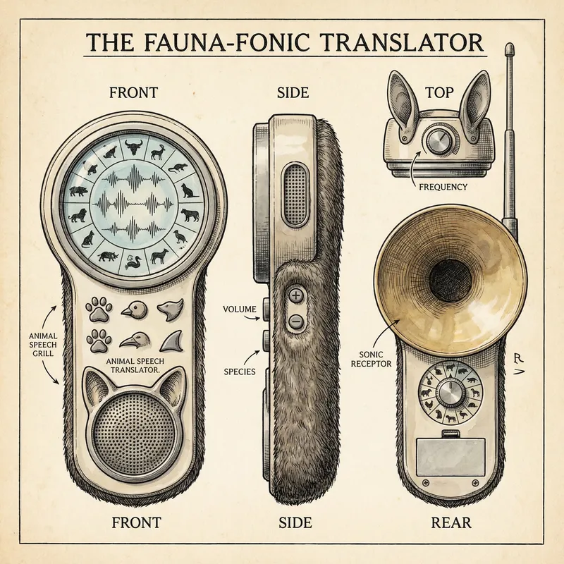 Animal Translator Device - Phone Design for Communicating with Animals