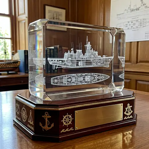 Ship Blueprint Trophy | Naval Constructors Precision & Innovation