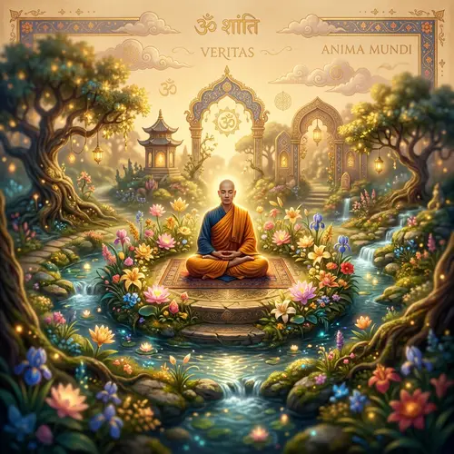Serene Mystical Garden: A Spiritual Journey