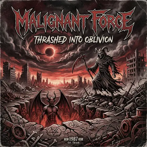 Thrash Metal Album Cover | Dark, Ominous, Apocalyptic Themes