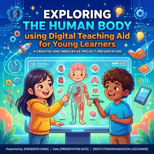 Innovative PowerPoint Cover for Human Body Project