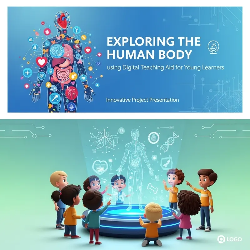 Innovative PowerPoint Cover for Human Body Project