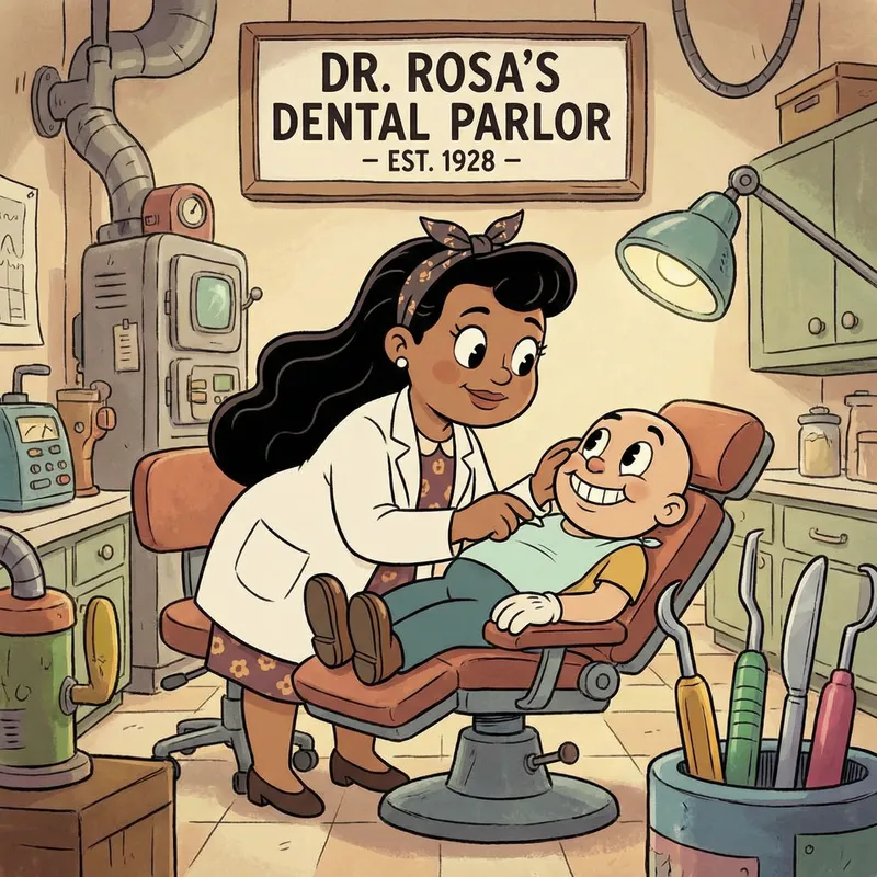 Hispanic Female Dentist with 3D Animation Style Hispanic Female Dentist with 3D Animation Style