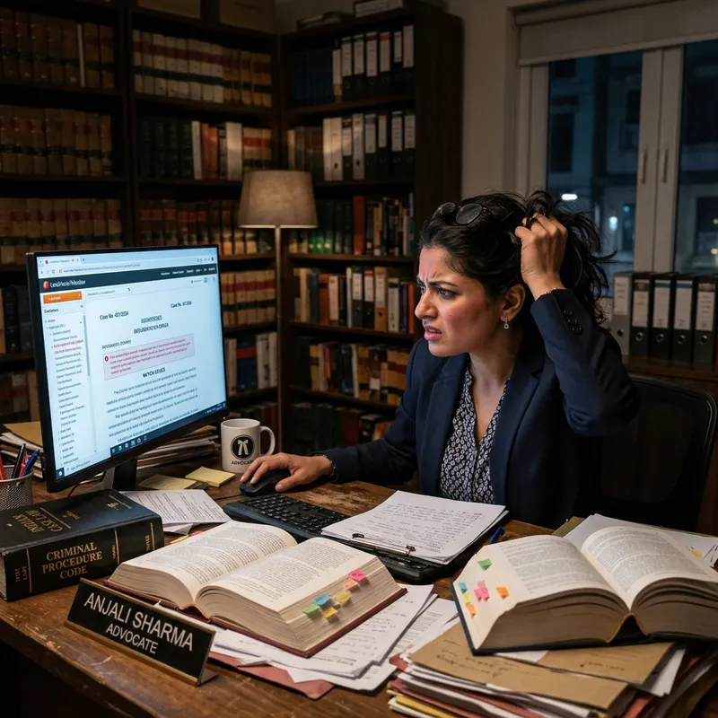 Frustrated Female Lawyer Pulling Hair at Computer | Legal Stress Scene