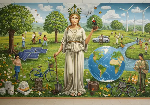 Inspiring Mural on Environmental Awareness
