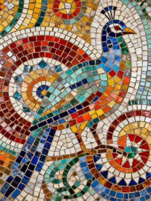Stunning Mosaic Artwork: Colorful Tessellated Art