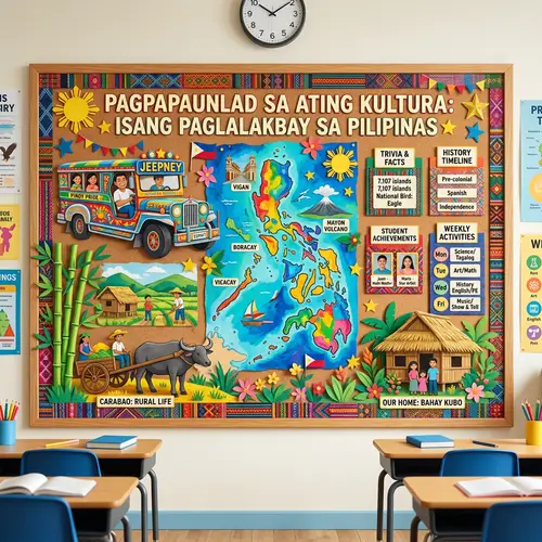 Vibrant Filipino Culture Bulletin Board Design | Classroom Decor