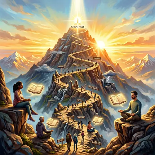 Pursuit of Greatness: Symbolic Journey Uphill with Life Stages and Milestones