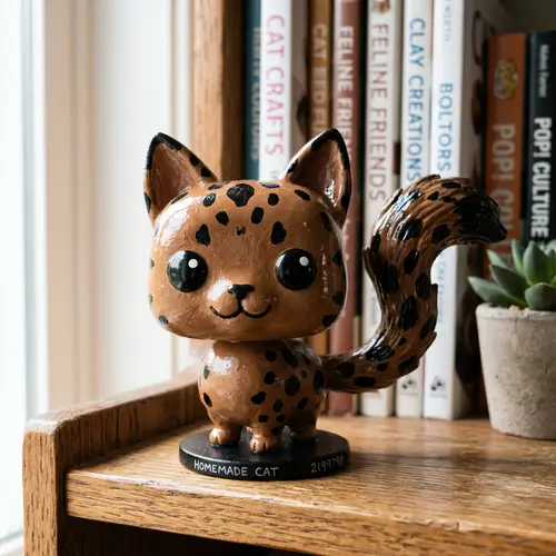 Homemade Cat-Themed Funko Pop Figurine