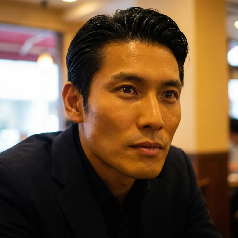 Captivating Eurasian Man Portrait with Charming Features