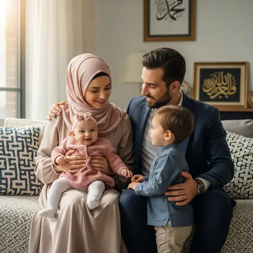 Muslim Family Moments: Joyful Togetherness