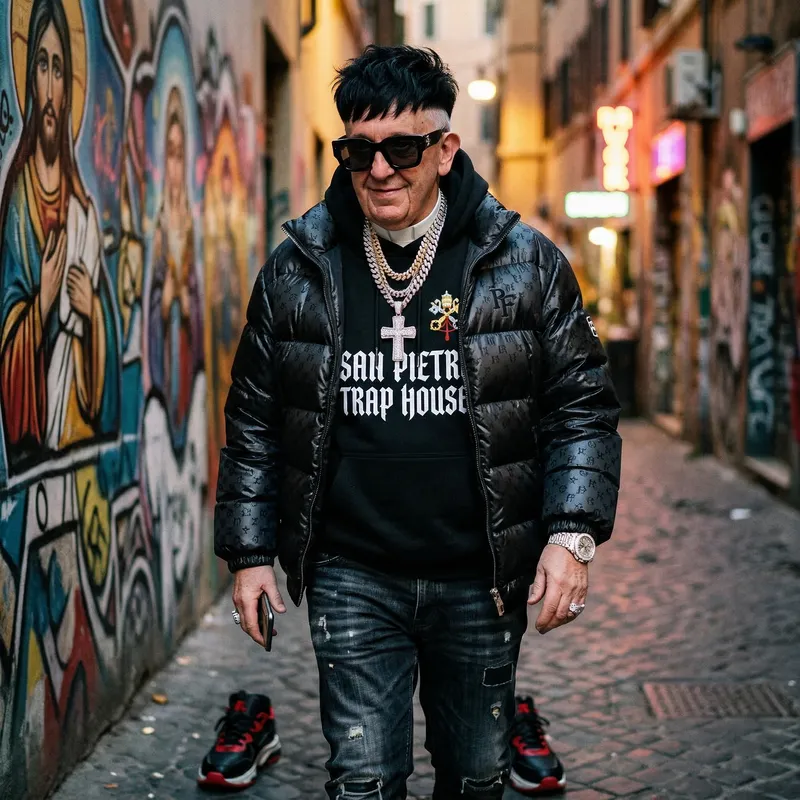 Pope Francis as a Trapper: Unique Imagery