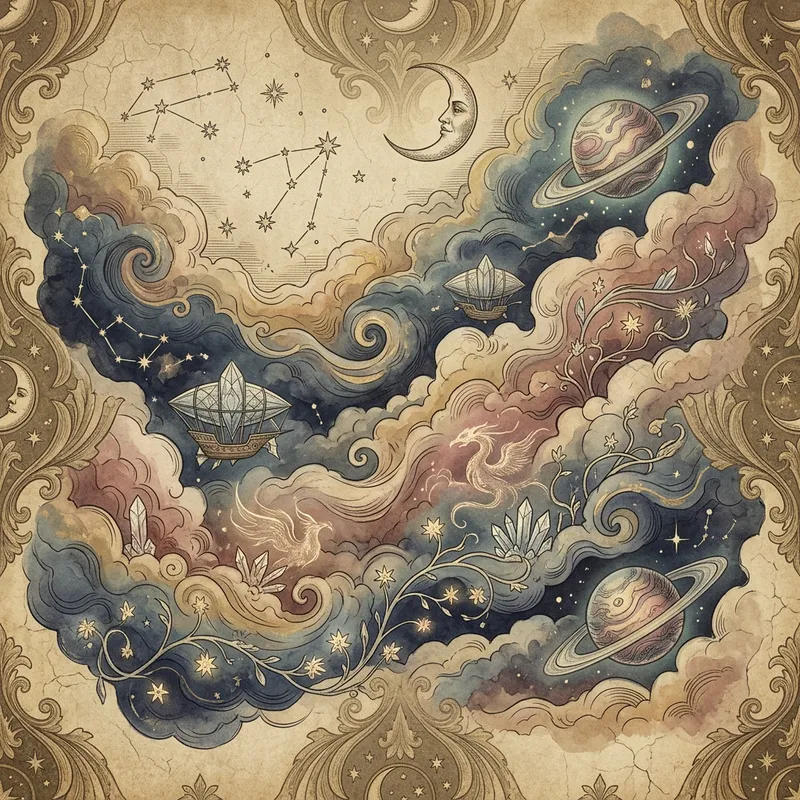 Surreal Cosmic Fantasy Wallpaper for Your Screen