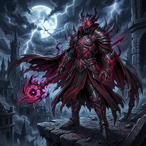 Unique Dangerous Anime Villain Concept Art