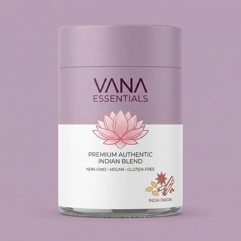 Minimalist Food Label with Indian-Inspired Vibrant Colors