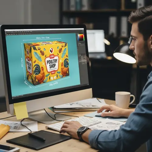 Colorful Packaging Design for Poultry Boxes
