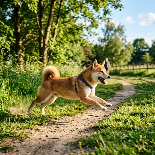 Shiba Inu Running: Joyful Canine Energy