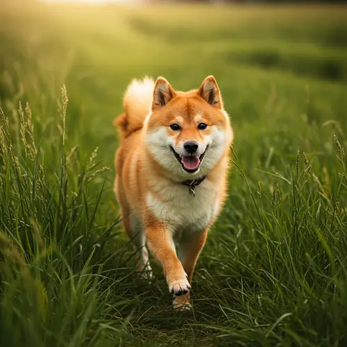 Shiba Inu Running: Joyful Canine Energy