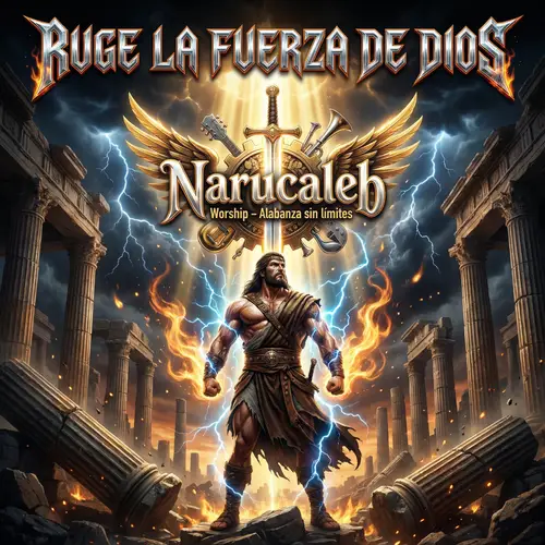 Epic Heavy Metal Album Cover: Divine Power Unleashed