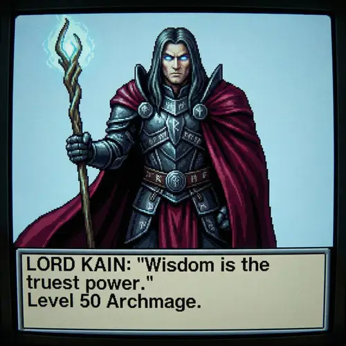 Vintage RPG Game Fantasy Character - Powerful & Charismatic Persona