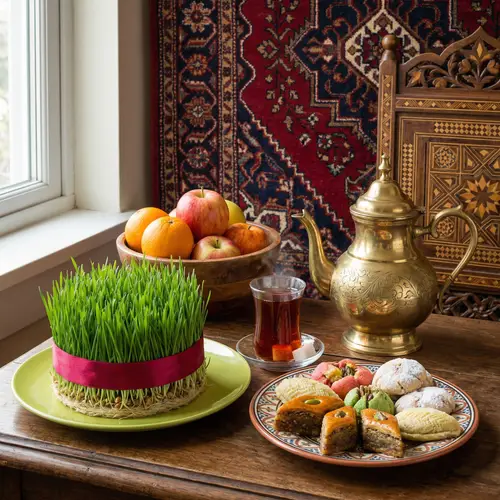 Hyper-Realistic Persian Still Life Composition in Azerbaijan Baku
