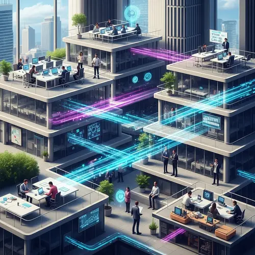 Futuristic Corporate Offices & Digital Innovation