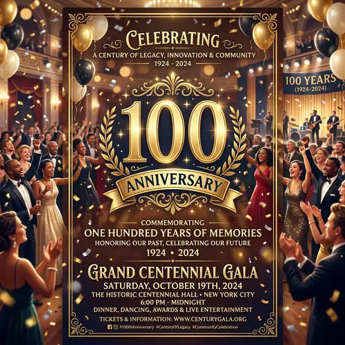 100th Anniversary Celebration Poster
