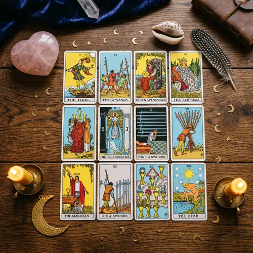 Serene Tarot Card Reading Setup