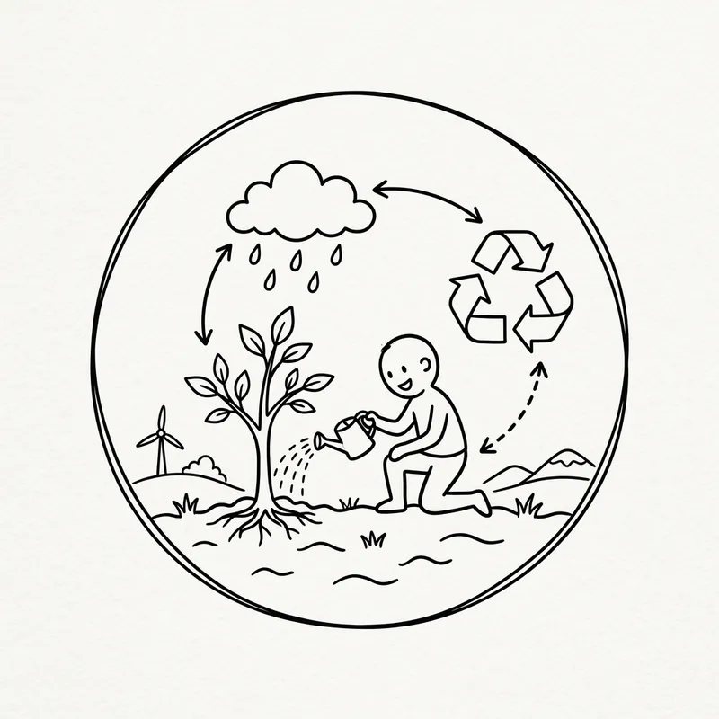 Simple Earth Harmony Doodle | Nurturing & Conservation Simple Earth Harmony Doodle | Nurturing & Conservation
