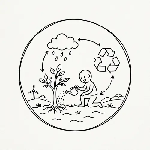 Nature Harmony Doodle | Nurturing, Sustainability, Conservation