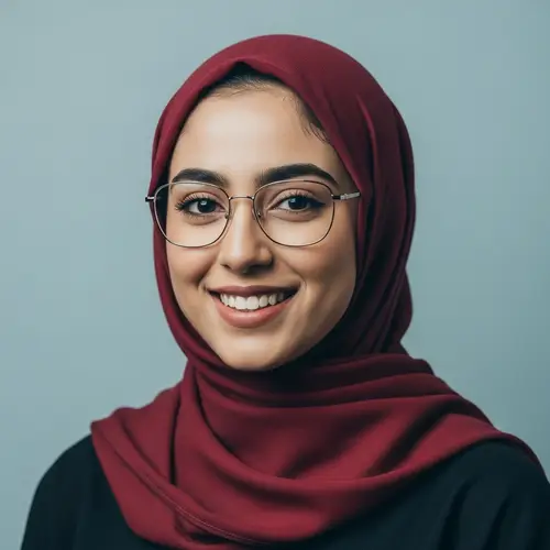 Stylish Hijabee Girl with Glasses for LinkedIn