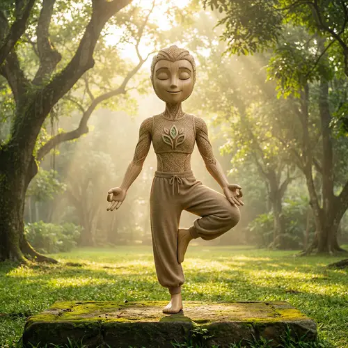 Mindful Fitness Mascot: Health & Wellness Icon