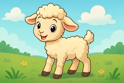 Cute Lamb Cartoon - Agnellino Adventures