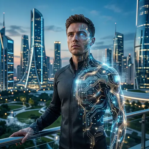 Transhumanism and Artificial Intelligence Fusion Art