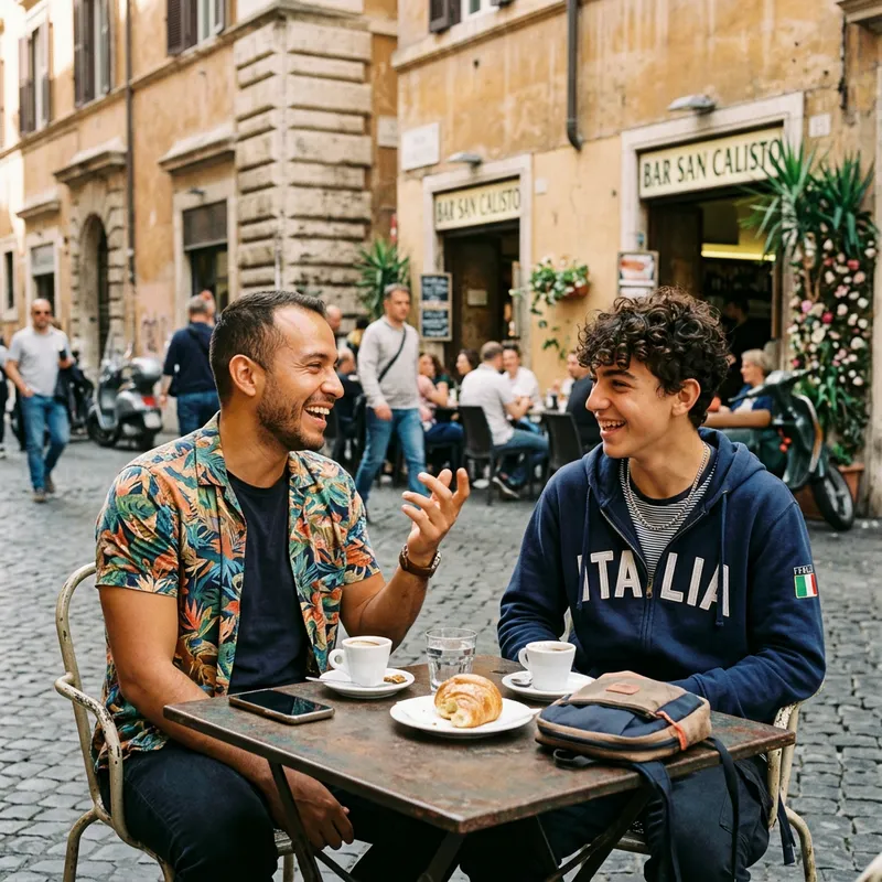Italian Teenager with Colombian Man