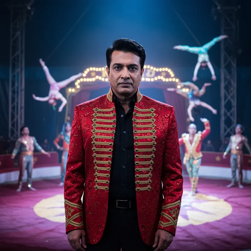 Circus Director in Red Jacket | Showman Extraordinaire